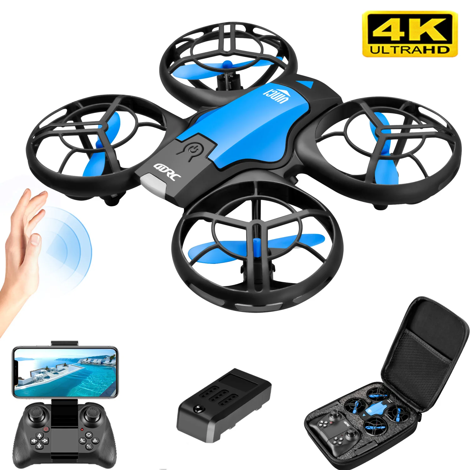 Drone Camera Wide Angle - V8 Neue Mini-Drohne 4K Professionelle HD