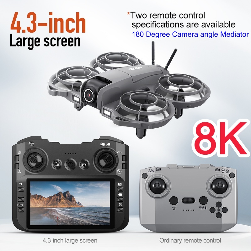 Drone Camera Night Vision - Großbildschirm-Fernbedienungs-RC-Drohne mit 8K HD-Kamera, optischer Fluss-Schwebefunktion