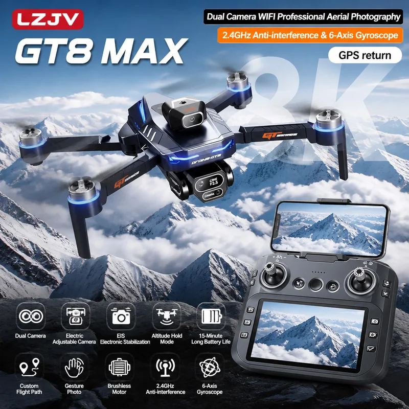 Drone Camera Lens - GT8 Max Faltbare Drohne 8K HD