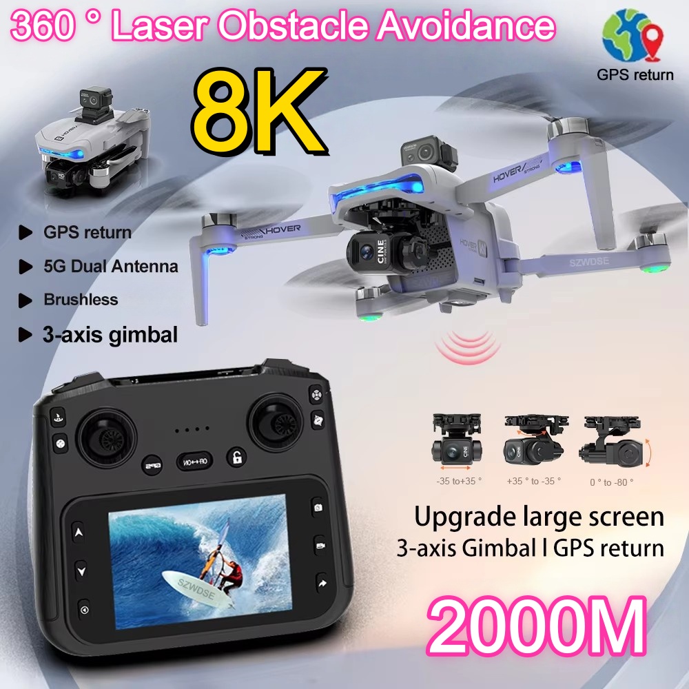 2KM Drei-Achsen-Gimbal-Drohne  – Drone Camera With Gimbal Bewertung und Preis
